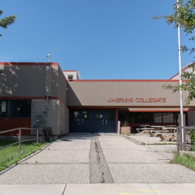 Photo of the entryway to J.H. Bruns Collegiate at 250 Lakewood Boulevard