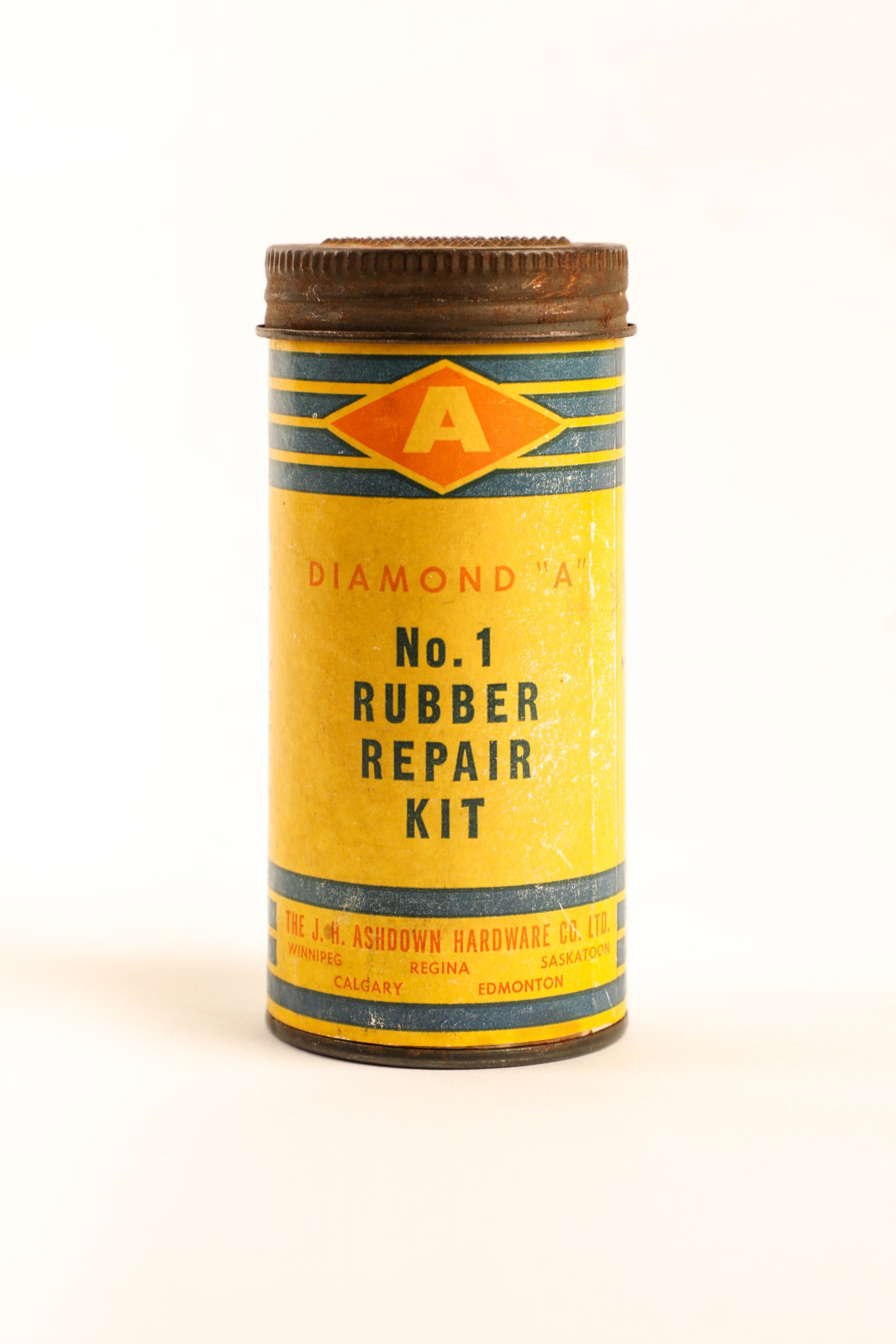 Photo of Diamond A Rubber Repair Kit sold at the J.H. Ashdown Hardware store at 211 Bannatyne