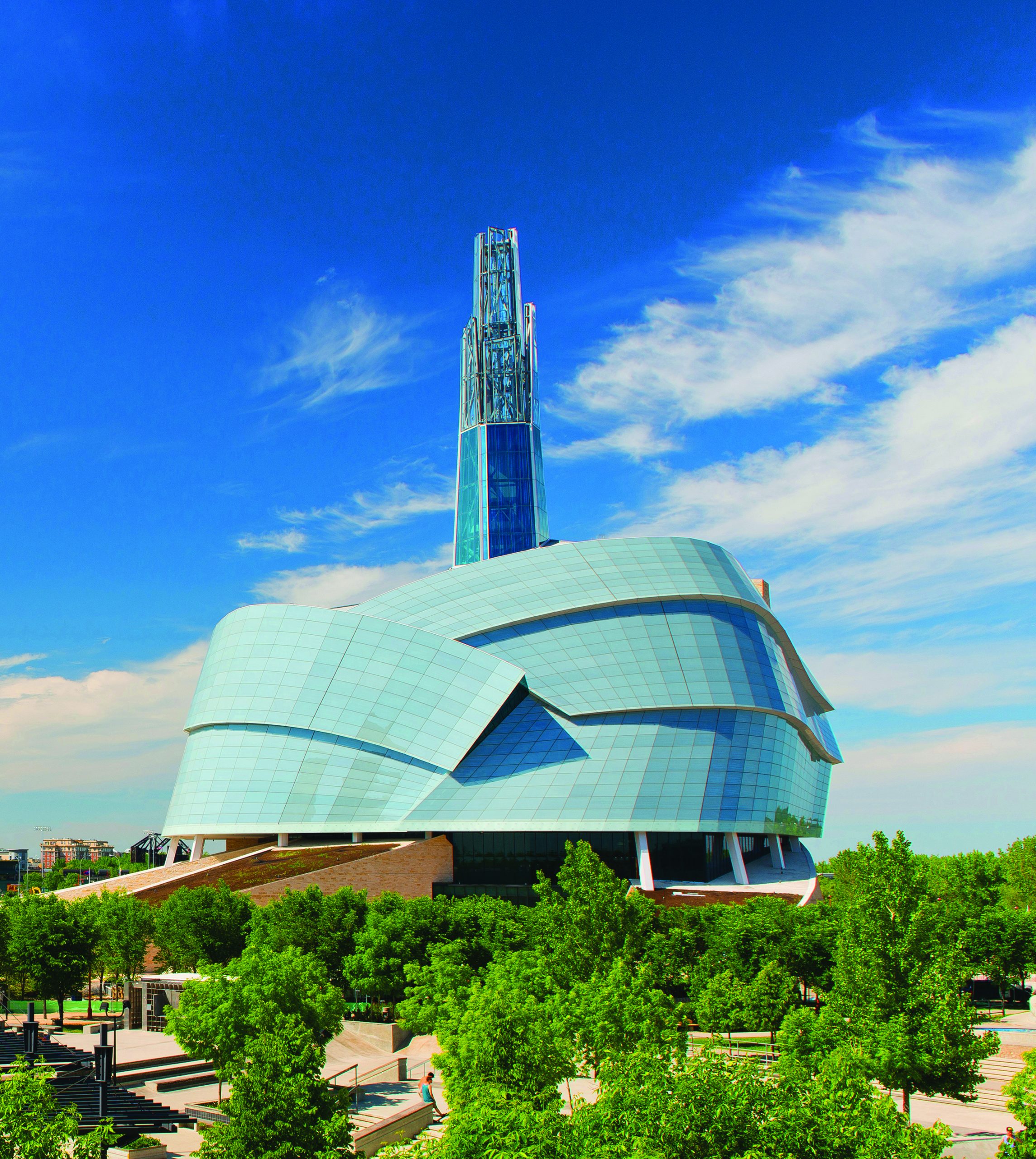 Exterior of the Canadian Museum for Human Rights.